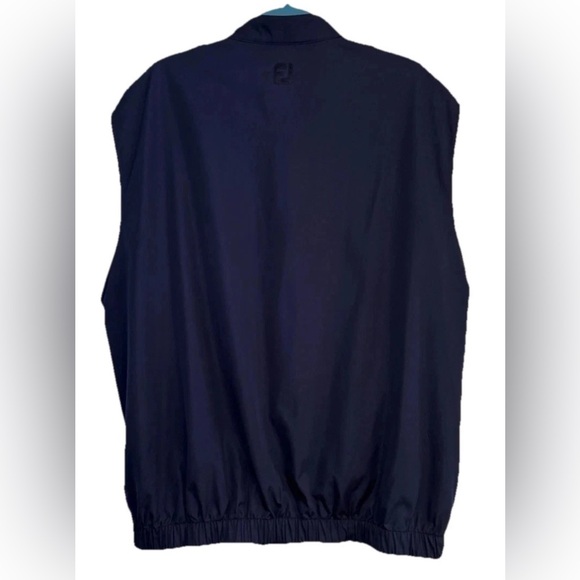 FootJoy Wind Vest Mens XL Navy Quarter Zip Mock Neck Golf Sleeveless - Picture 2 of 11